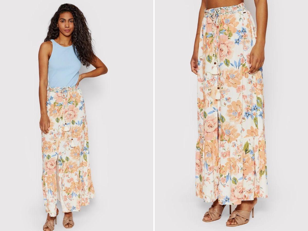 Long skirts for summer 2022: airy floral skirt, MAAJI