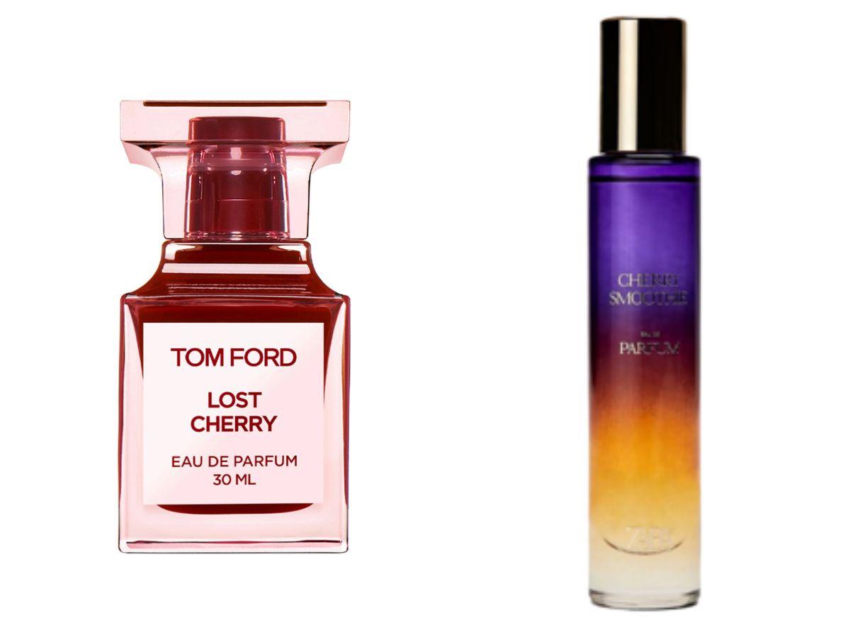 Dobre odpowiedniki drogich perfum: woda perfumowana Lost Cherry Tom Ford i woda perfumowana Cherry Smoothie Zara