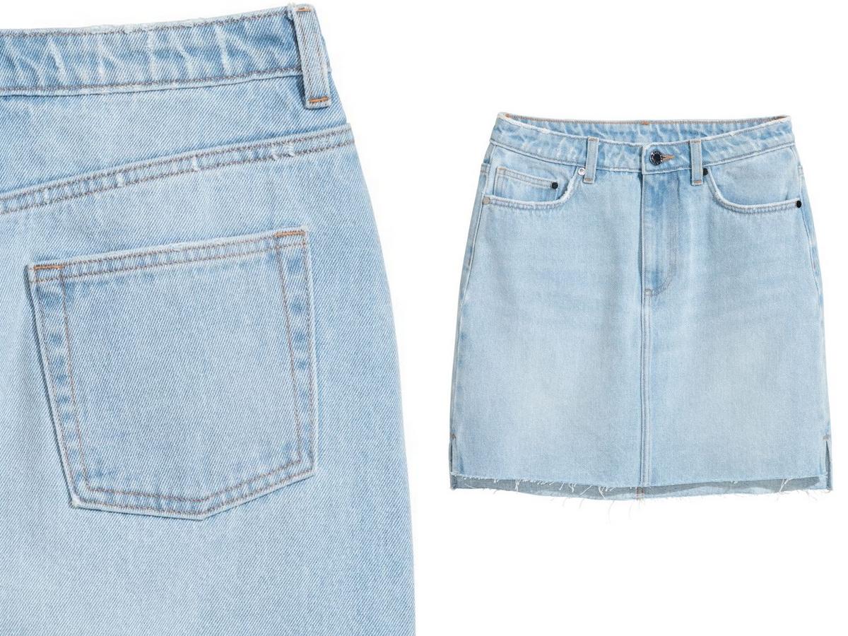 trapezowa jeansowa spódniczka z H&M