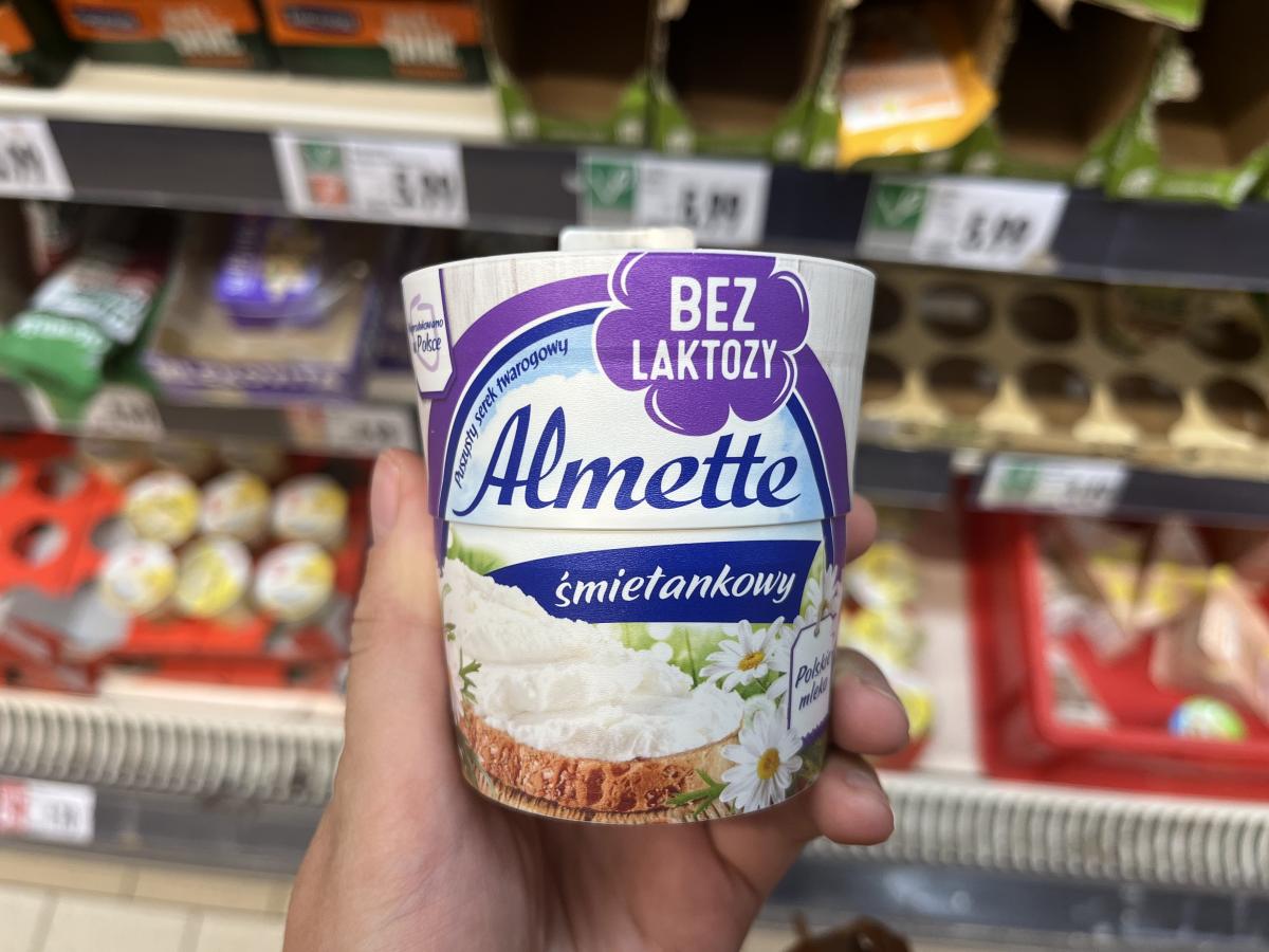 kanapkowy serek śmietankowy z dobrym składem - almette bez laktozy