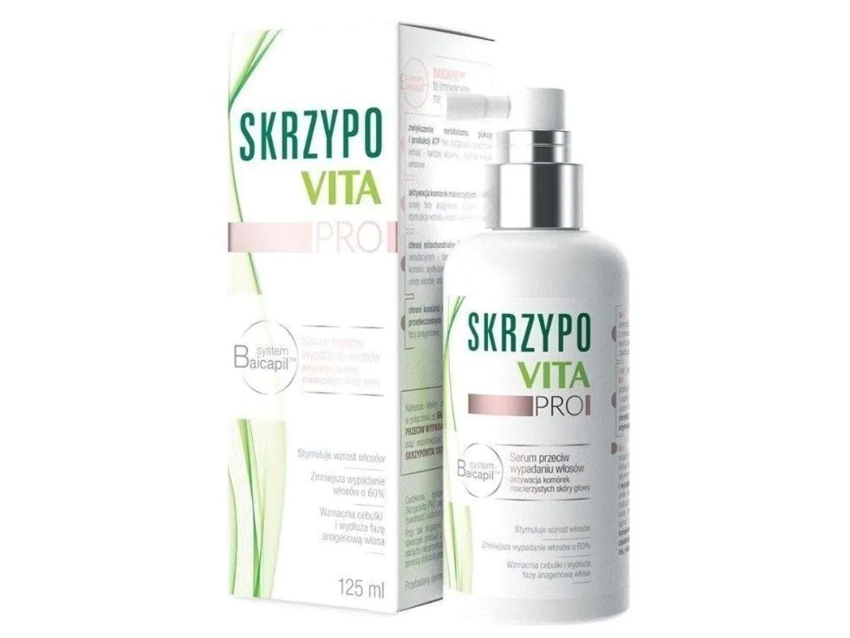 Kosmetyki do włosów ze skrzypem polnym: serum przeciw wypadaniu włosów, Skrzypovita Pro