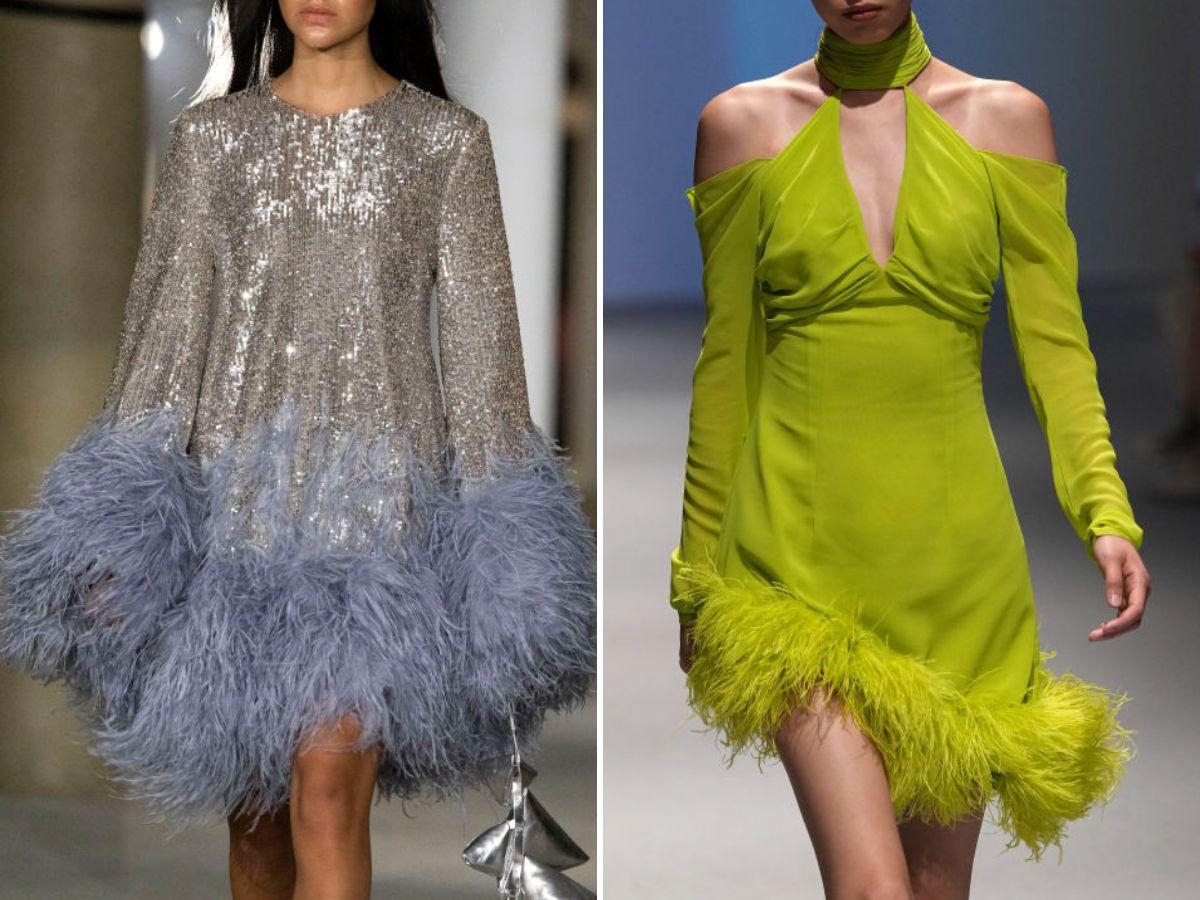 Modne sukienki jesień-zima 2023/2024: z piórami