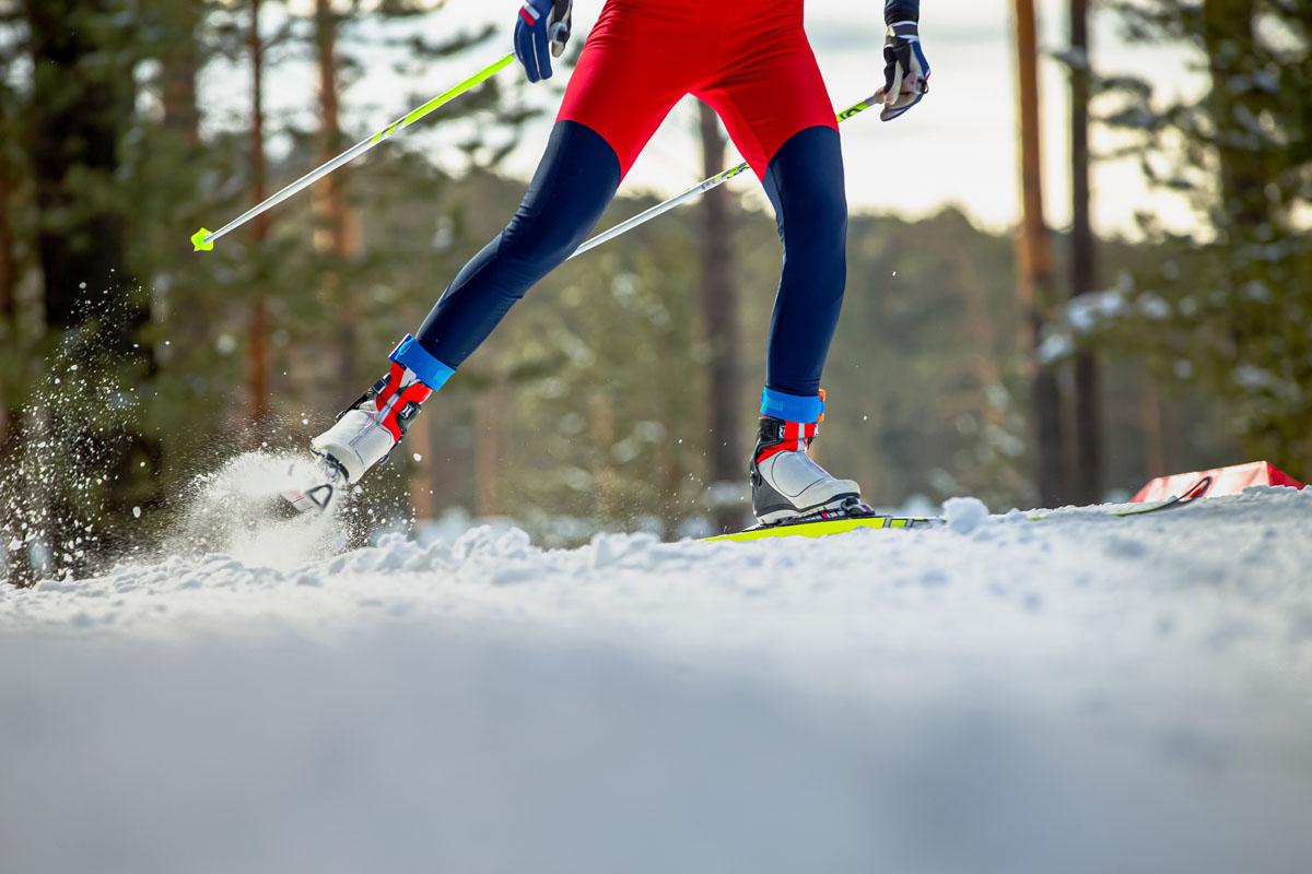 nauka biegania na nartach krok łyżwowy