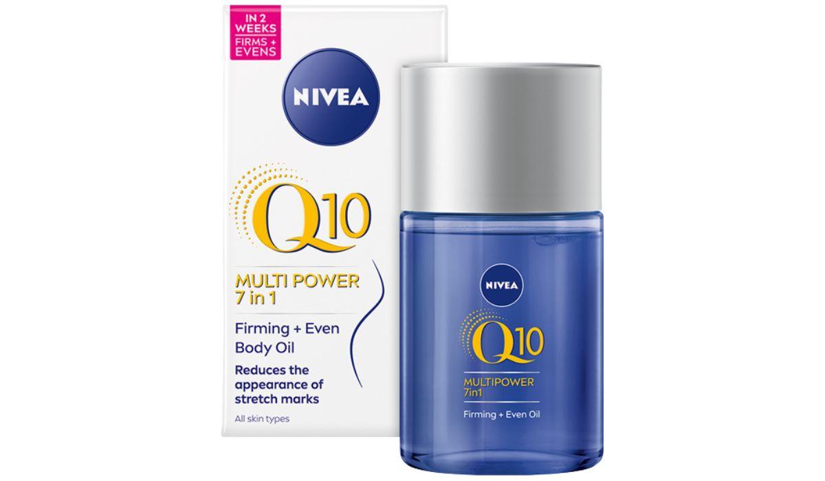 Nowości kosmetyczne październik 2022: Ujędrniający i wygładzający olejek do ciała Q10 MULTI POWER 7in1, NIVEA
