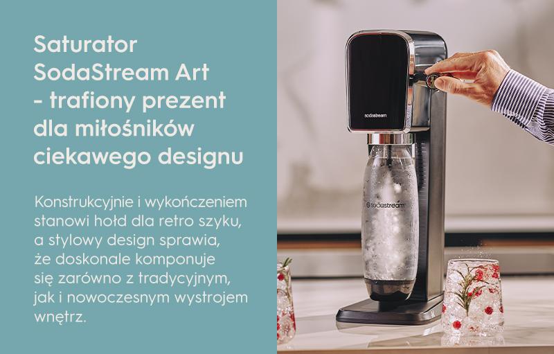 Saturator SodaStream Art - trafiony prezent dla miłośników ciekawego designu - infografika.