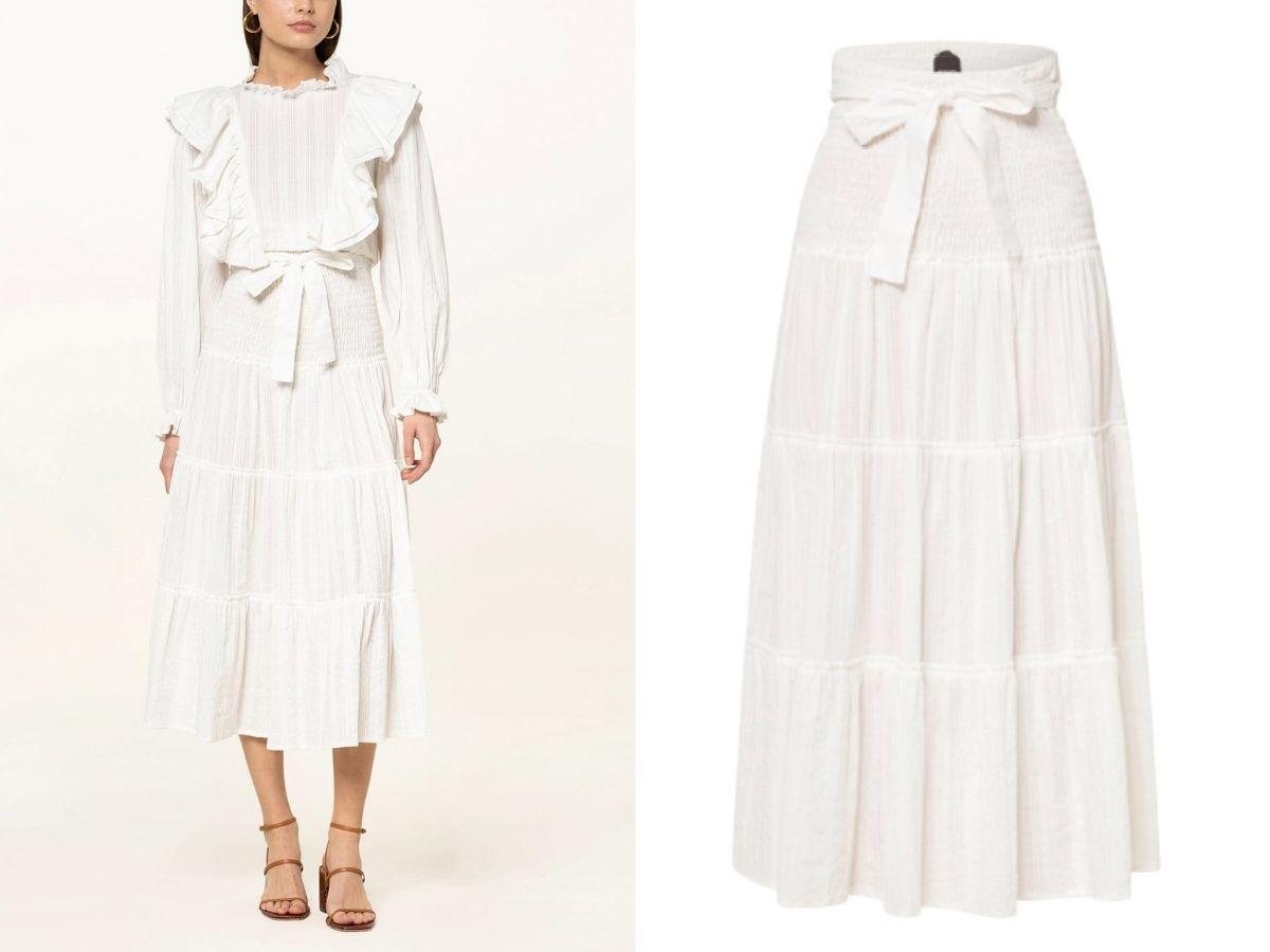 Skirts for summer 2022: airy white skirt PINKO