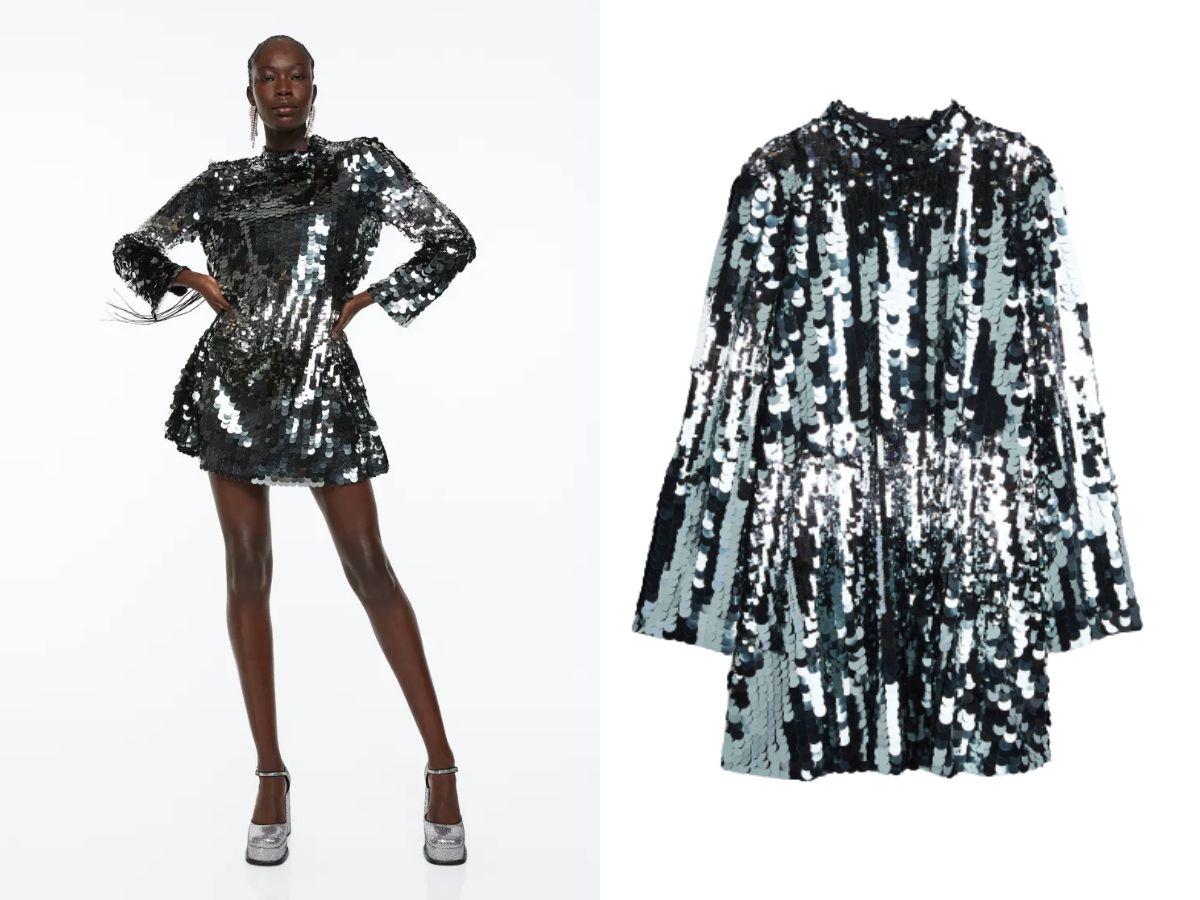 Sukienki na sylwestra 2022/2023: Cekinowa sukienka H&M
