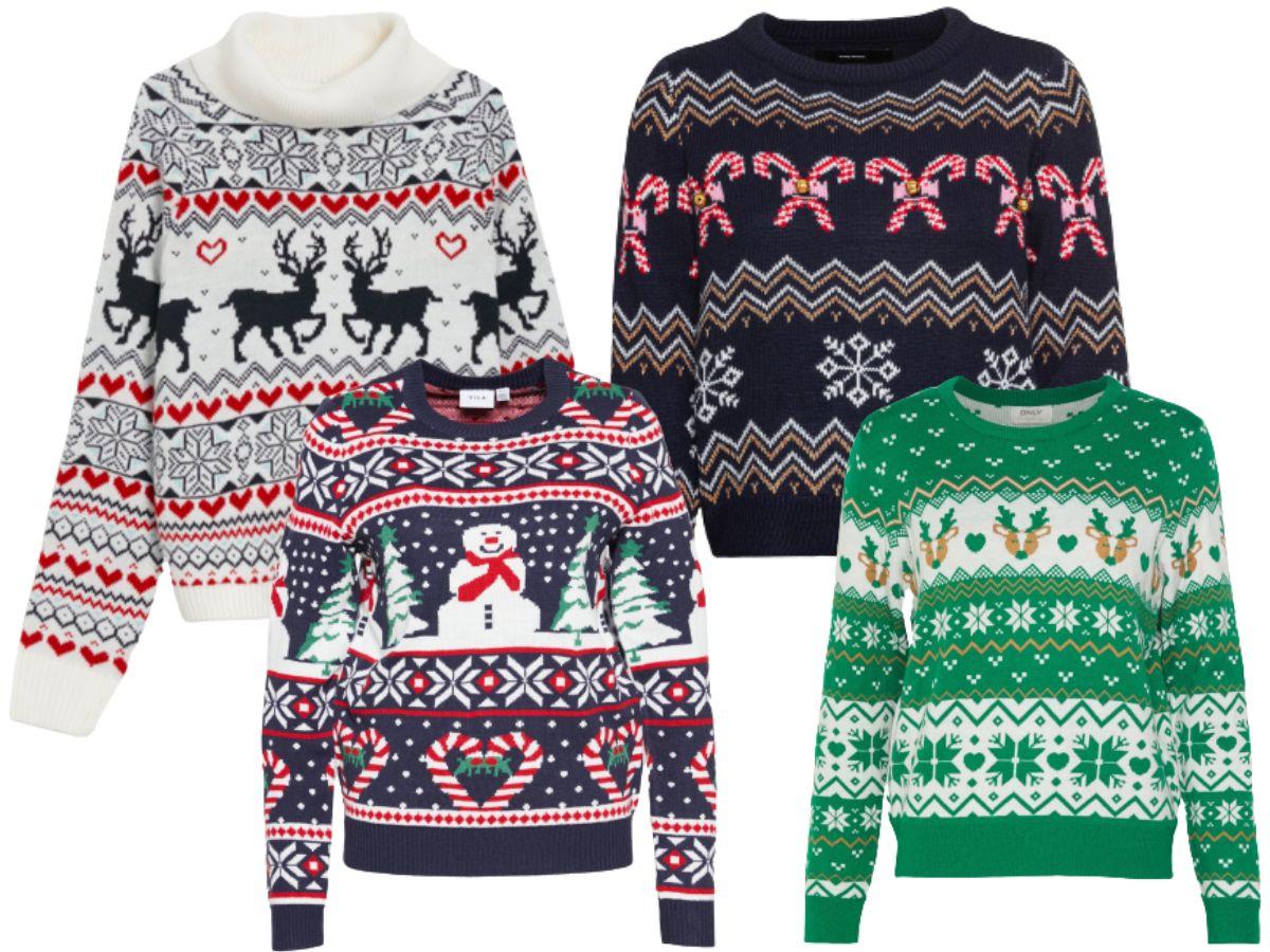 Świąteczne swetry damskie 2023: we wzory