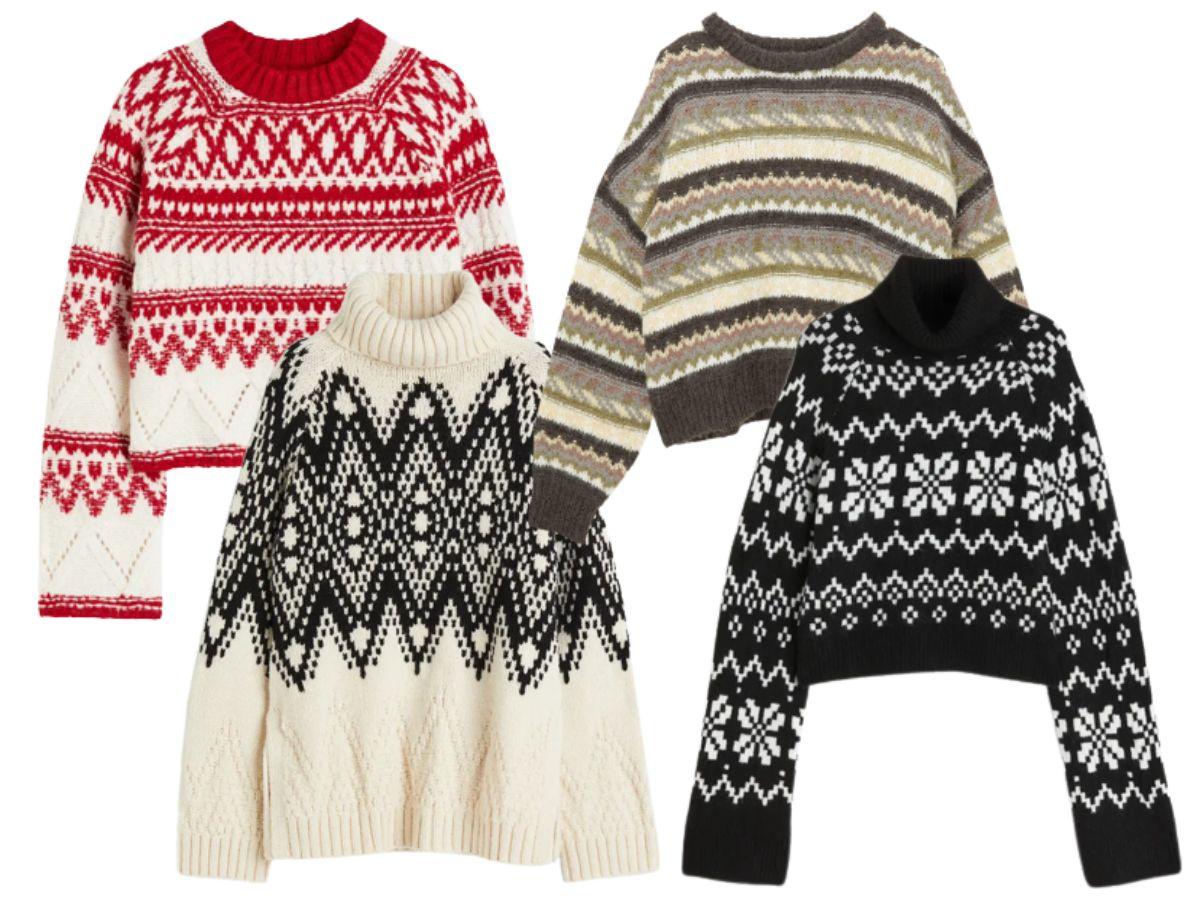 Świąteczne swetry damskie 2023: żakardowe