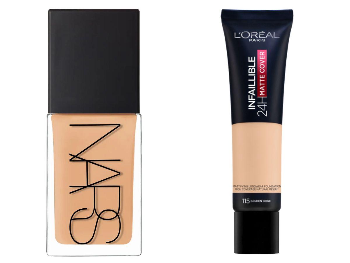 Tanie odpowiedniki drogich podkładów: podkład Light Reflecting Foundation NARS i podkład Infallible 24h Matte Cover, L’Oreal Paris