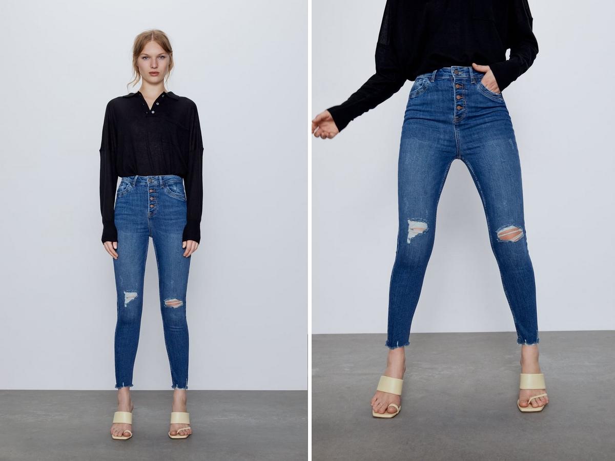 wyszczuplające jeansy z Zary w cenie jak z Lidla