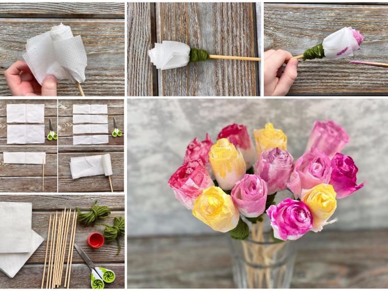 jak zrobić róże z papieru