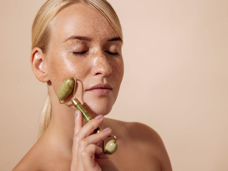 Masaż twarzy wałkiem jadeitowym -  jak wykonać i jakie daje efekty? 	