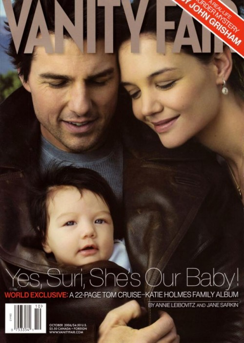 Tom Cruise i Katie Holmes z córką Suri na okładce Vanity Fair