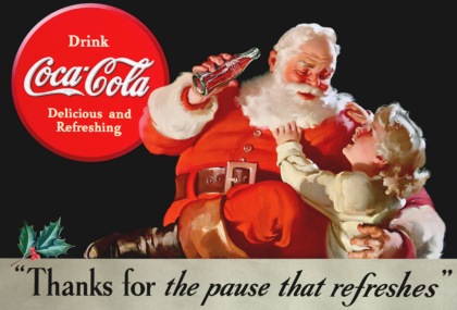 Współczesny wizerunek Świętego Mikołaja i Coca-Cola