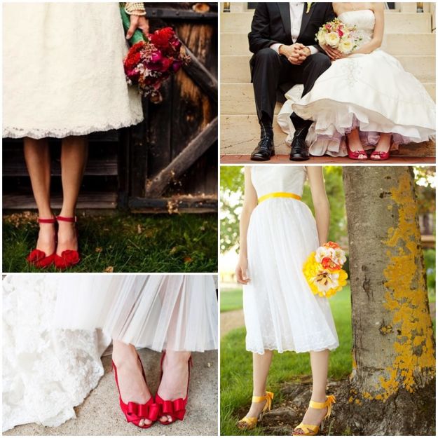 Kolorowe buty na ślub