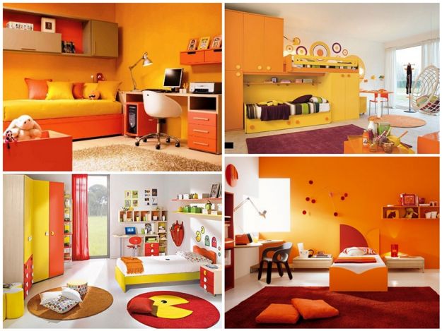 pomarańczowy pokoj dla dziecka