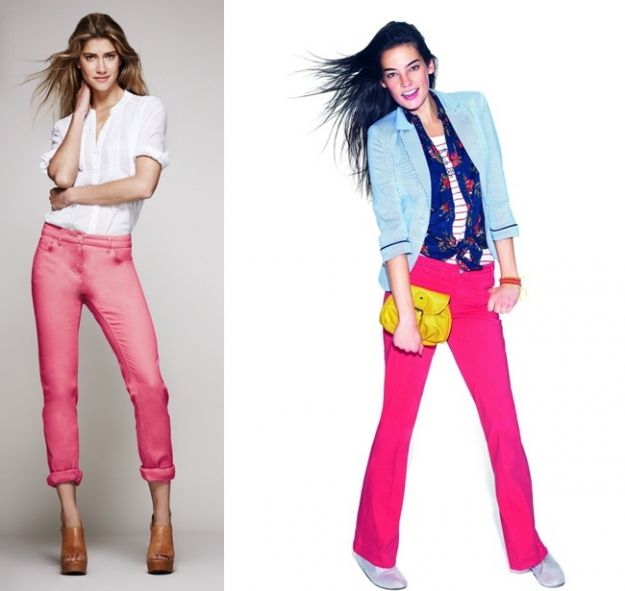 Kolorowe jeansy - trendy na wiosnę 2012