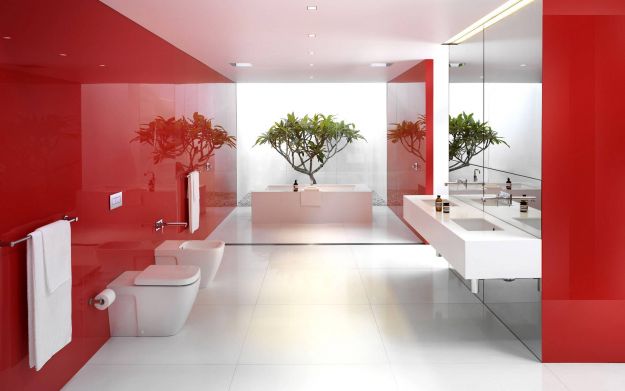 Soczyście kolorowe łazienki