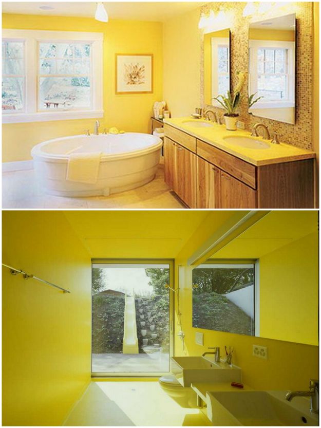 Soczyście kolorowe łazienki