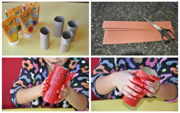 5 pomysłów na prace plastyczne z rolki po papierze