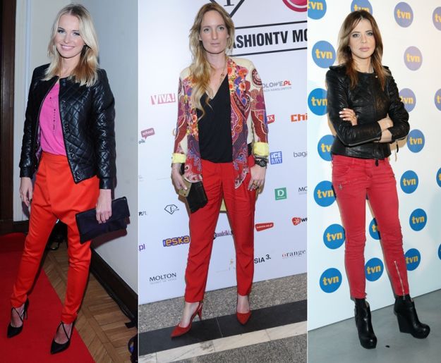 Czerwone spodnie - trend na salonach!